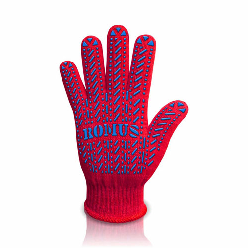 Рукавиці трикотажні з ПВХ вкрапленням Romus 6-нитка платування червоні